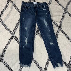 Tricot Size 9/28 Distressed Blue Jeans